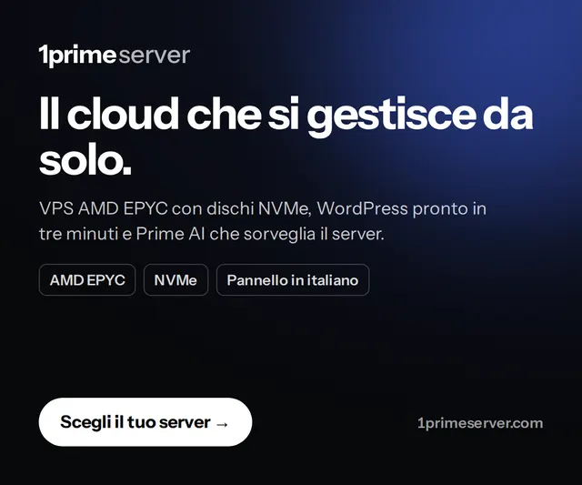 1primeserver: il cloud che si gestisce da solo