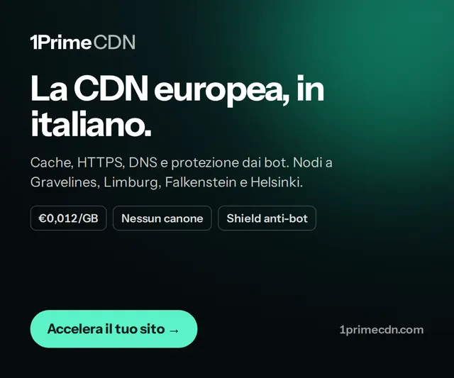 1PrimeCDN: la CDN europea con pannello in italiano