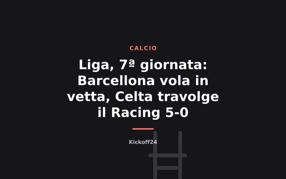 Liga, 7ª giornata: Barcellona vola in vetta, Celta travolge il Racing 5-0