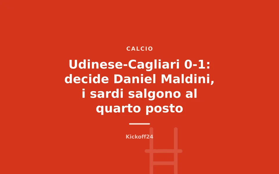Udinese-Cagliari 0-1: decide Daniel Maldini, i sardi salgono al quarto posto