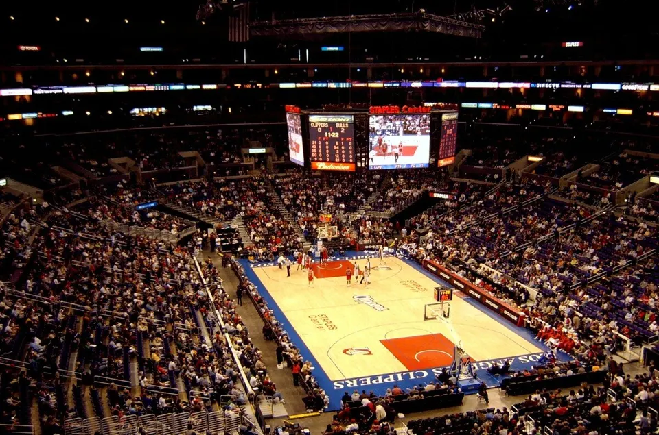 Basketball arena match sport game lakers tribune fans 1223638