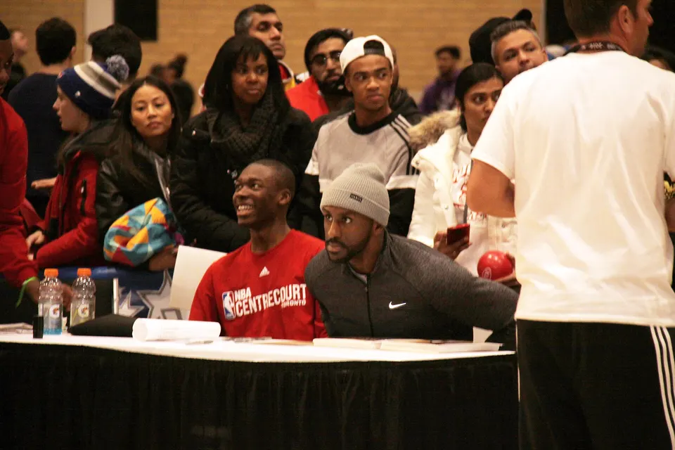 All Star Game Weekend Raptors' Patrick Patterson meeting fans at NBA All Star Weekend Center Court 2016 (2)