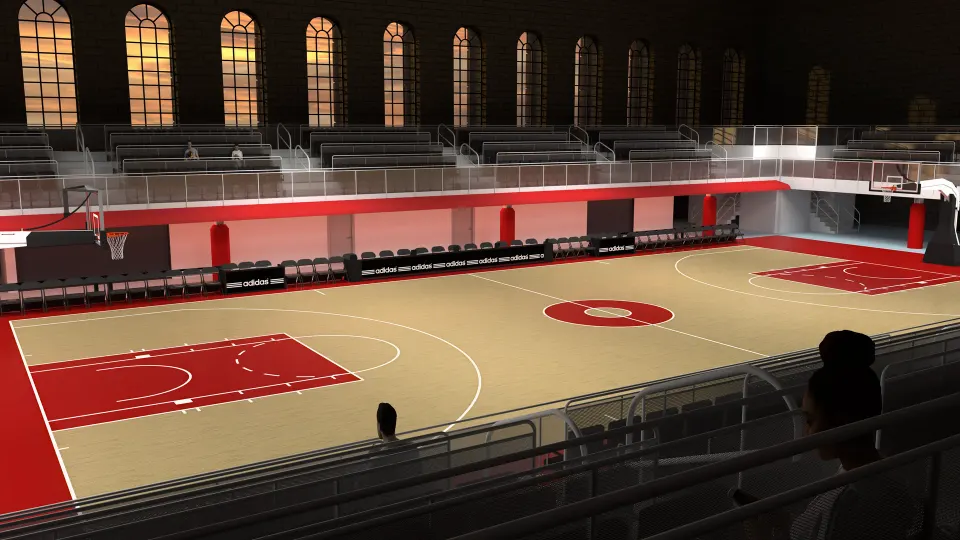 Small basketball arena