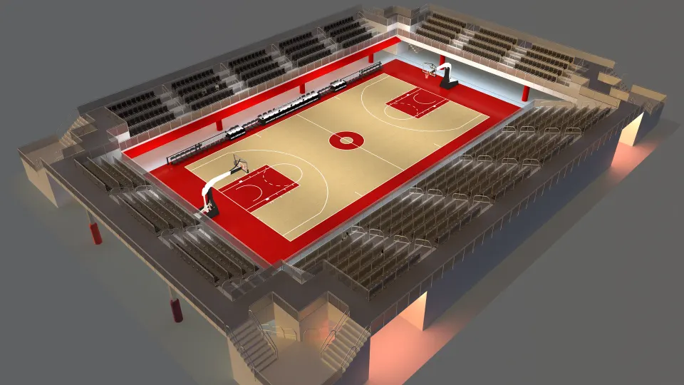 Small basketball arena