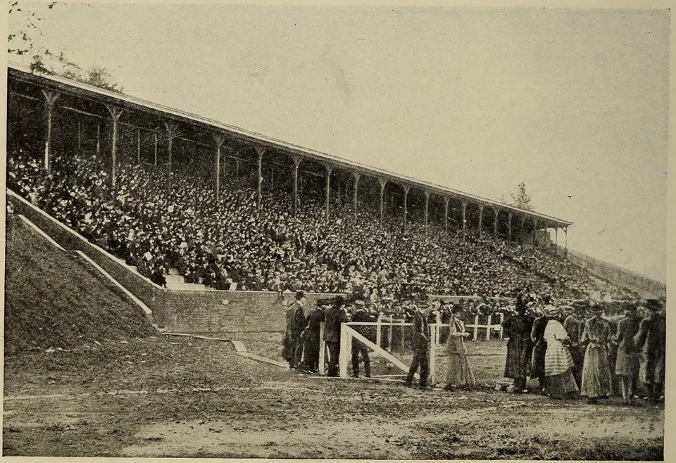 Partial view of the crowd at the 1915 Auburn vs. Georgia Tech football game at Grant Field