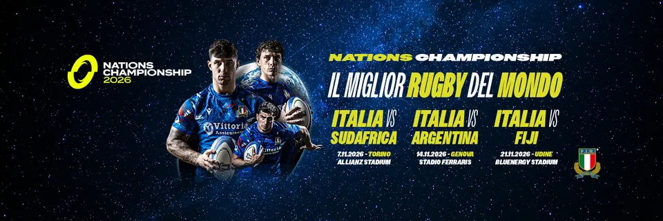 Nations Championship 2026: il calendario di Italia-Sudafrica, Italia-Argentina e Italia-Figi