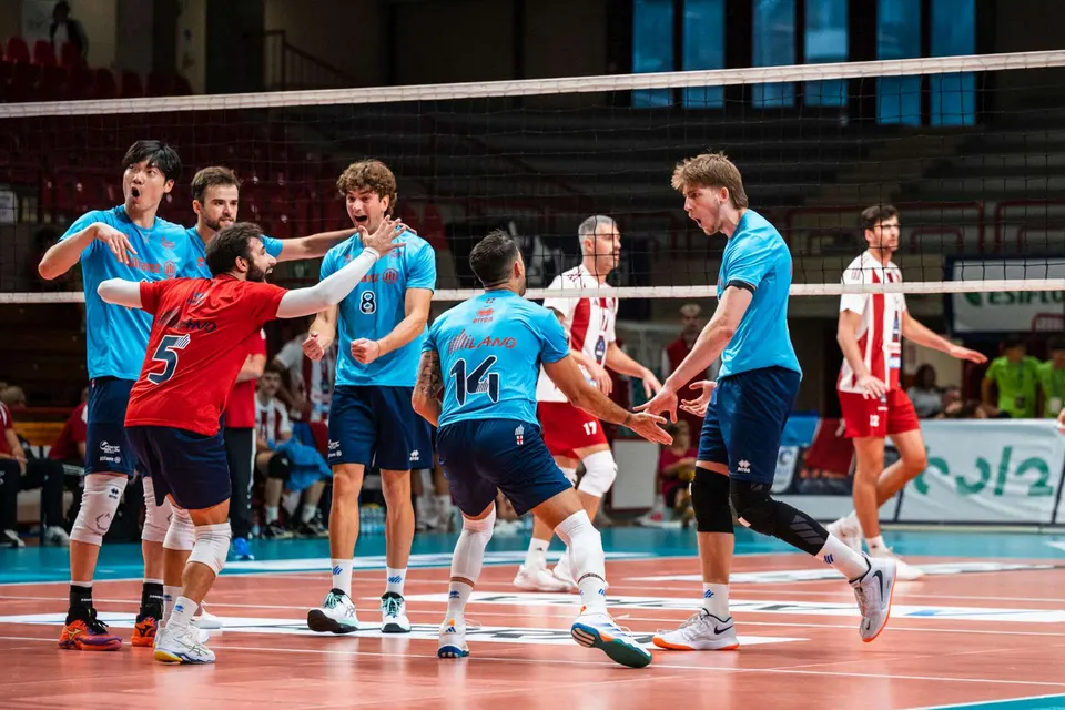 Allianz Milano in finale alla Jesi Volley Cup, battuto 3-1 l'Olympiakos Pireo